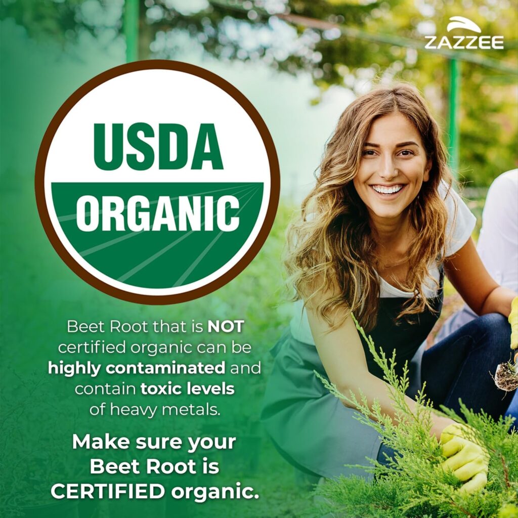 Key Benefits Of Zazzee USDA Organic Beet Root
