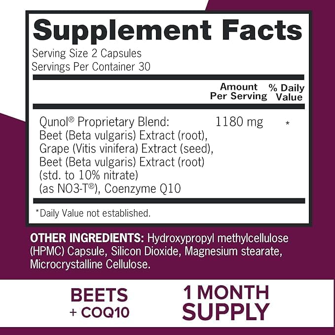Main Ingredients in Qunol Blood Pressure Support