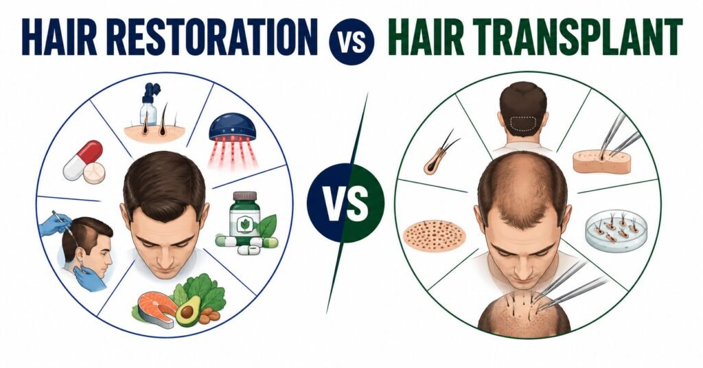 Hair Restoration vs Hair Transplant